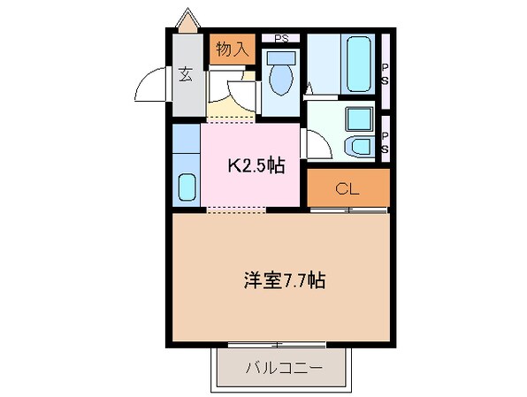 日永駅 徒歩17分 1階の物件間取画像